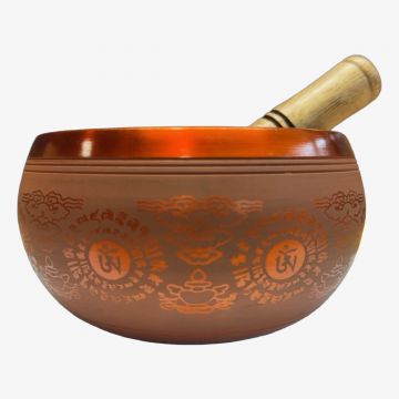 Orange OM Singing Bowl, Aluminum, 5"D